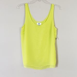 Old Navy Neon Yellow Shear Tanks NWT Size Small